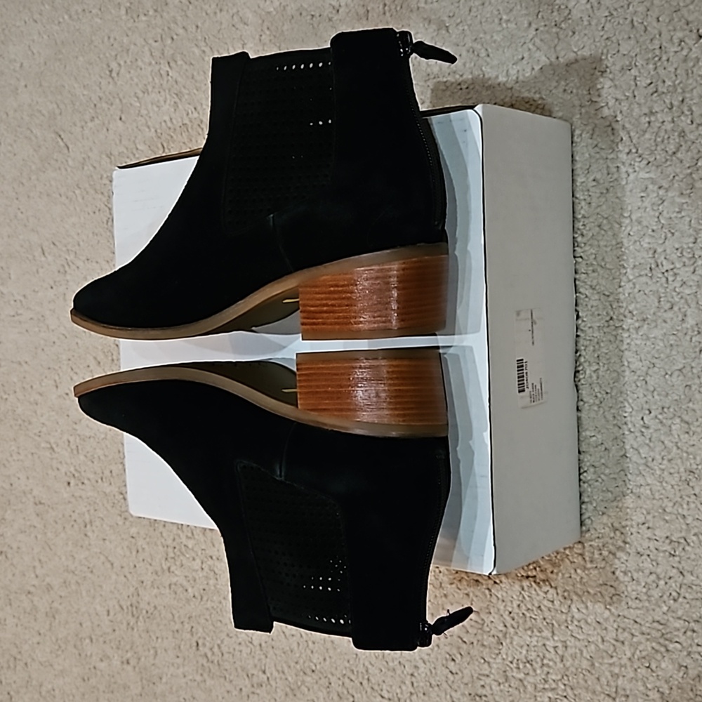 Cole Haan Val Bootie Grand Series Black Suede Block Heel Pointed Toe Size 9C NWT - Picture 8 of 16